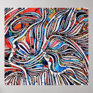 Broken Textures: Stained Glass Unity Poster