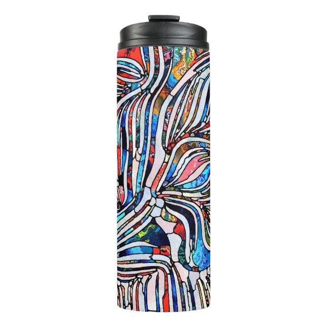 Broken Textures: Stained Glass Unity Thermal Tumbler (Front)