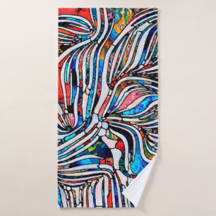 Broken Textures. Unity of Stained Glass series. Ab Bath Towel