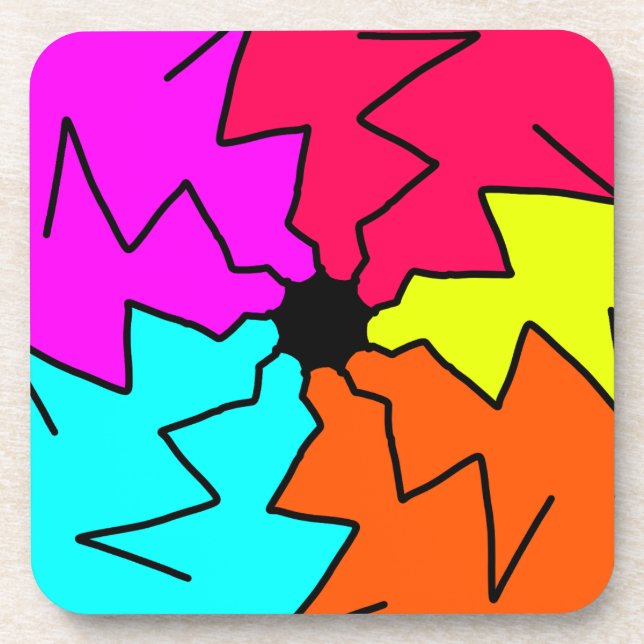 Broken themed Colourful  Coaster (Front)