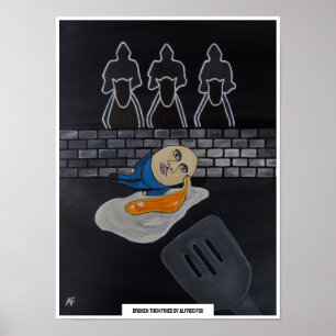 Broken Then Fried Painting by Alfred Fox Poster