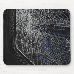 broken train window mouse pad