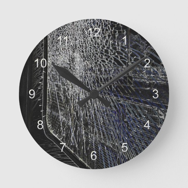 broken train window round clock (Front)
