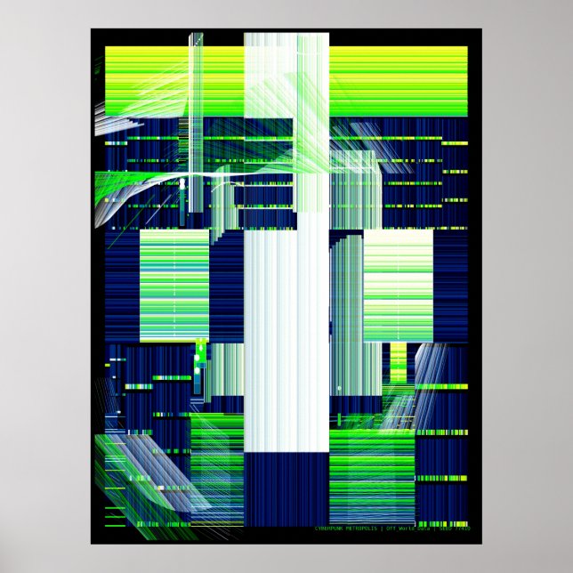 Broken Tv Glitch Art  Poster (Front)