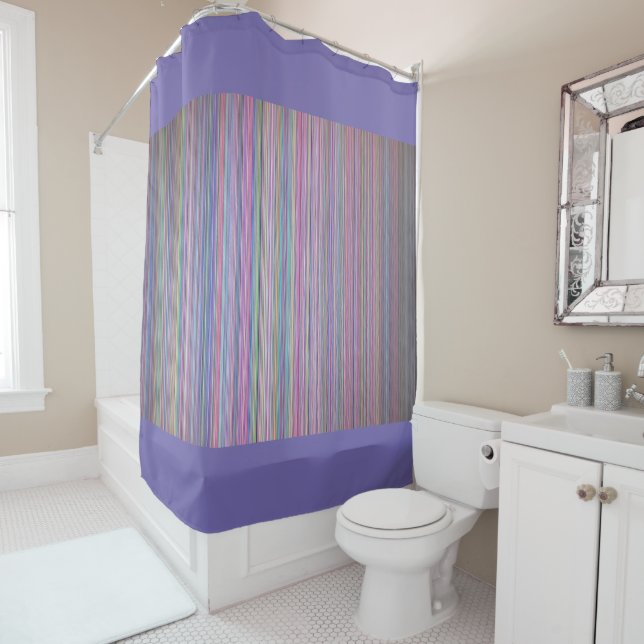 Broken TV Screen Test Pattern 1 Shower Curtain (In Situ)