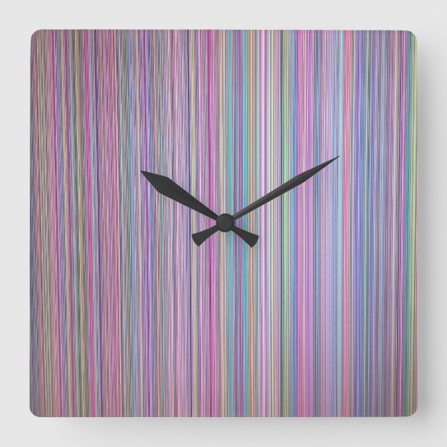 Broken TV Screen Test Pattern Square Wall Clock (Front)