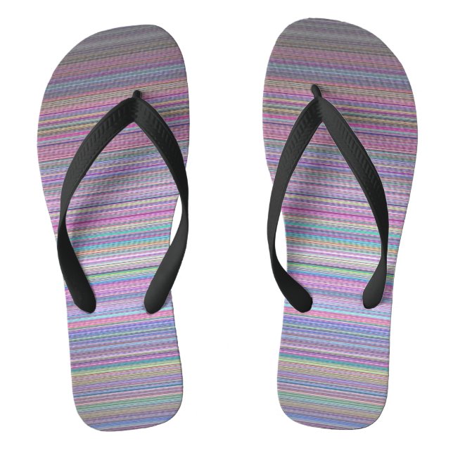 Broken TV Screen Test Pattern Thongs (Footbed)