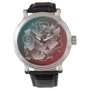 broken white on teal burgundy watch