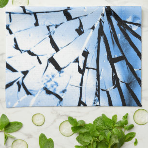 broken window tea towel