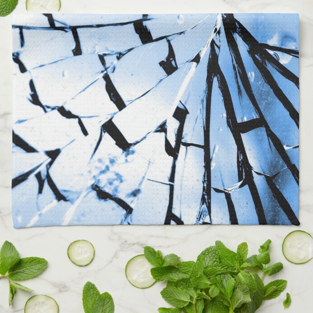 broken window tea towel (Folded)