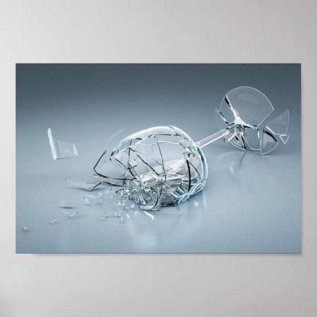 Broken Wine Glass Poster (Front)