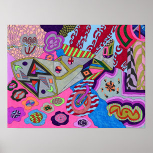 "Broken Wing" 24x18 Abstract Art Poster