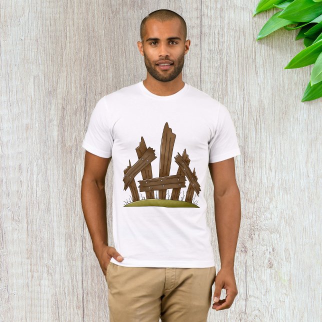 Broken Wooden Fence Rustic Farmyard  T-Shirt (Creator Uploaded)