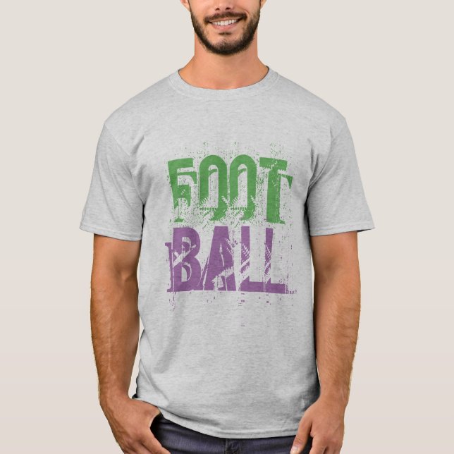 broken word football funny fan t-shirt design (Front)
