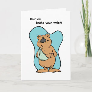Broken Wrist Bear Card