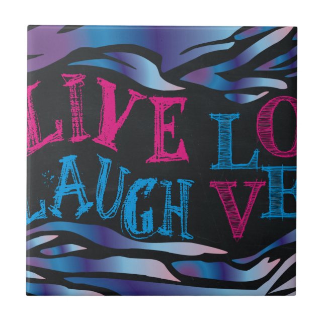 Broken Zebra Chalkboard Ceramic Tile (Front)