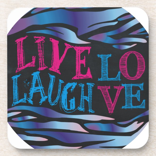 Broken Zebra Chalkboard Coaster (Front)