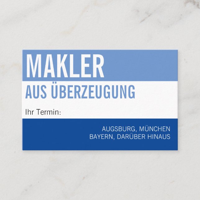 Broker cards with appointment section (Front)