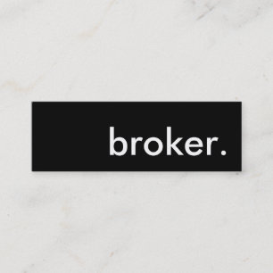 broker. mini business card