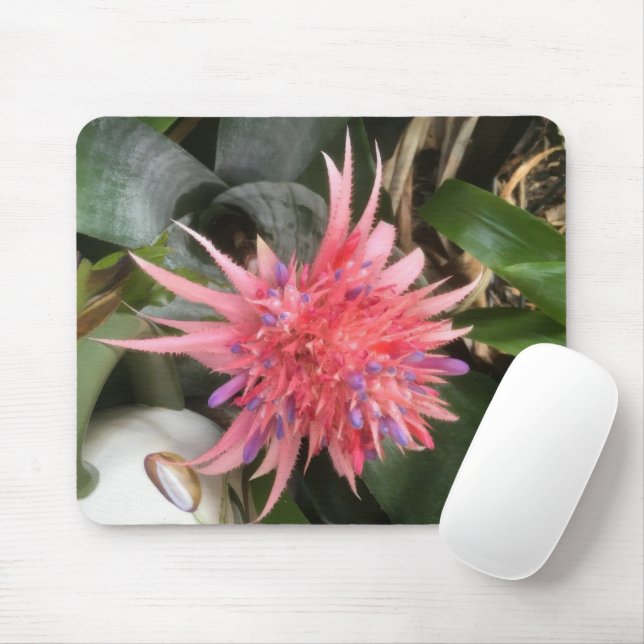 Bromeliad Flower Mouse Pad (With Mouse)