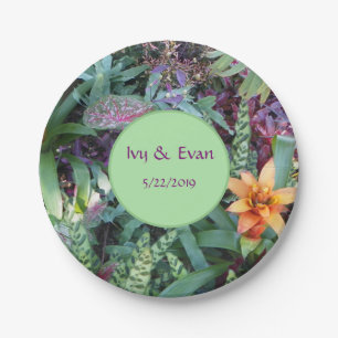 Bromeliad Garden Paper Plate