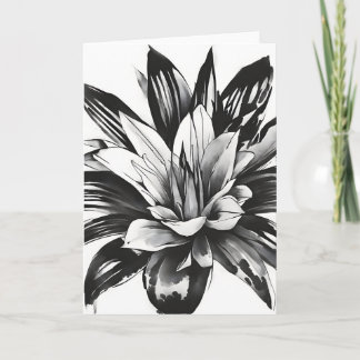 Bromeliad - Watercolor flowers Card