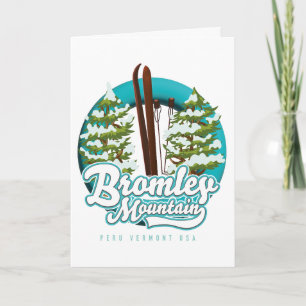 Bromley Mountain Peru Vermont US Ski logo Holiday Card
