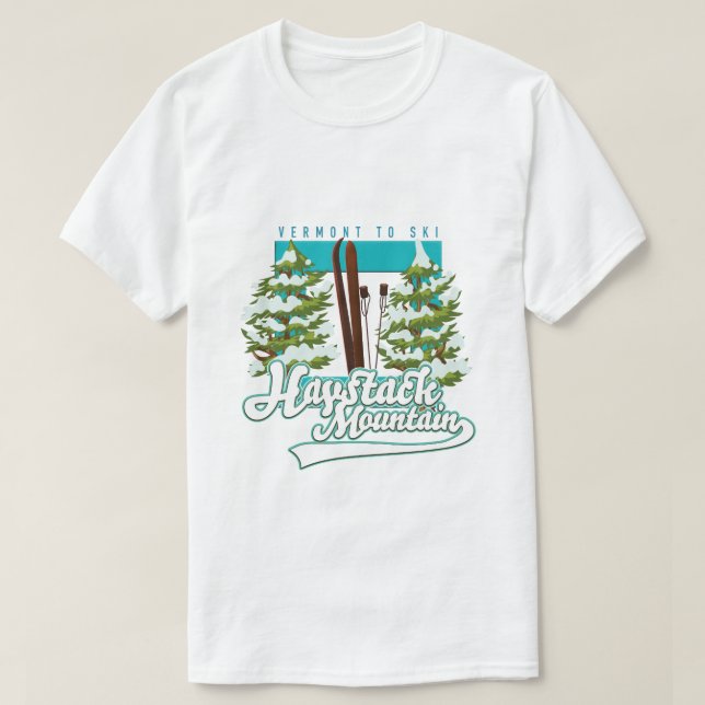 Bromley Mountain Peru Vermont US Ski logo T-Shirt (Design Front)