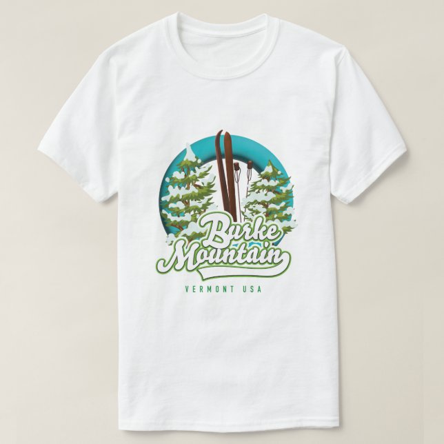 Bromley Mountain Peru Vermont US Ski logo T-Shirt (Design Front)