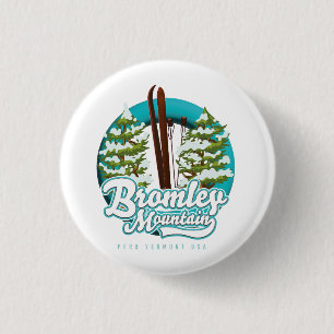 Bromley Mountain Peru Vermont US Ski logo Trucker 3 Cm Round Badge