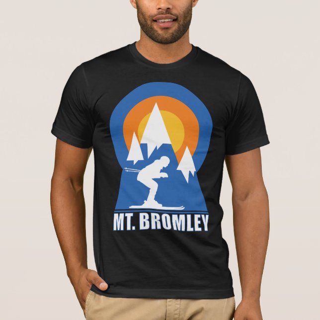 Bromley Mountain Ski Sunset T-Shirt (Front)