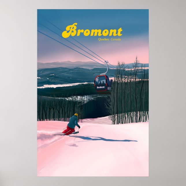 Bromont Canada Ski Resort Travel Poster (Front)