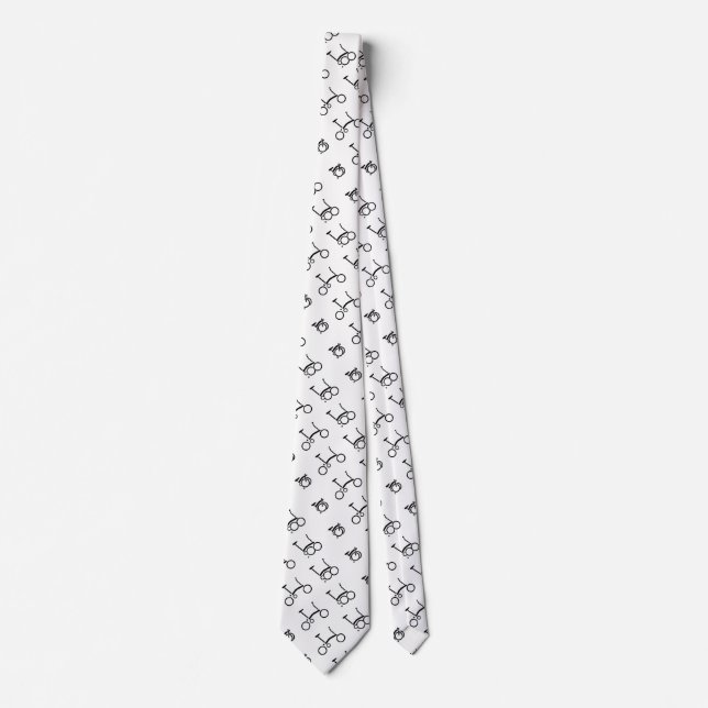 Brompton Bicycle Patterned Tie (Front)