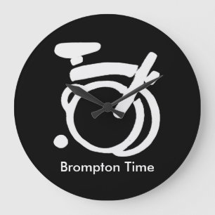 Brompton Black & White wall Clock