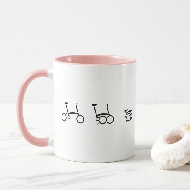 Brompton Folding Bike Bicycle Mug (With Donut)