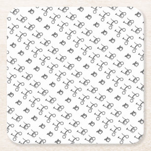 Brompton Folding Bike Bicycle Square Paper Coaster