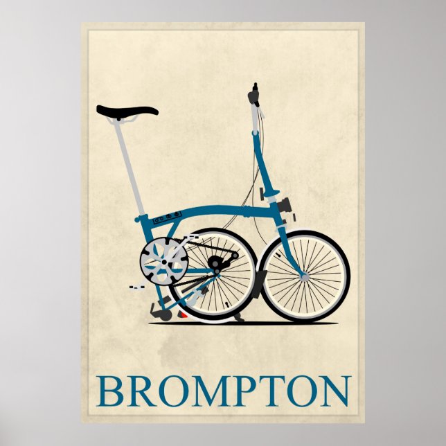 Brompton Folding Bike Poster (Front)