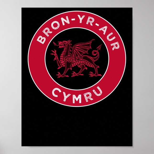Bron-yr-aur Welsh Place Names Cymru Sticker  Poster (Front)