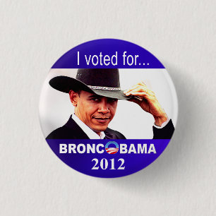 Bronc Obama 3 Cm Round Badge
