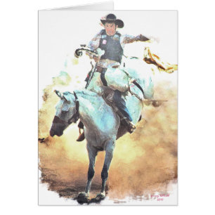 bronc rider artist card