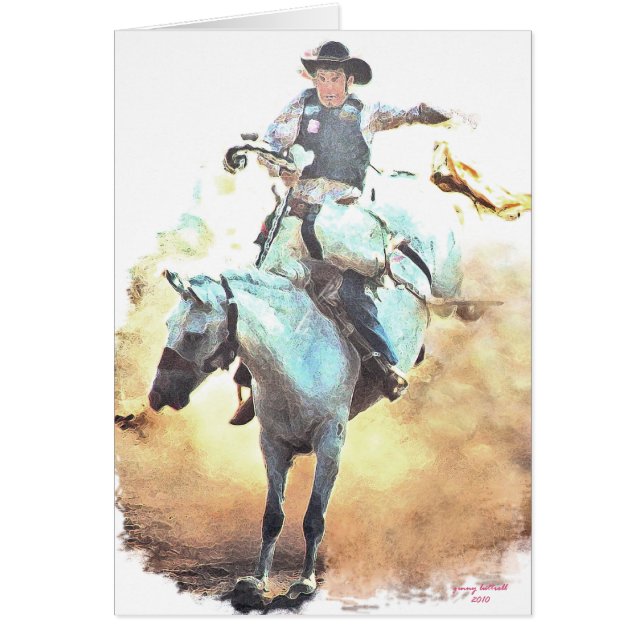 bronc rider artist card (Front)