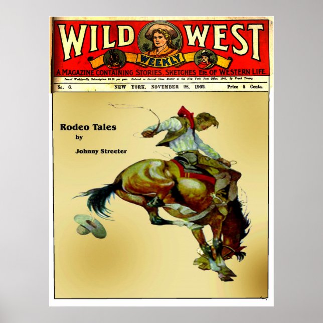 "Bronc Rider" Cowboy Western Rodeo Poster (Front)