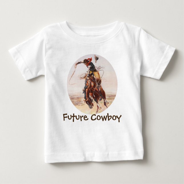 Bronc Rider "Future Cowboy" Baby T-Shirt (Front)