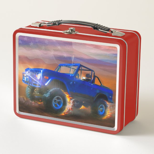 Bronco 4X4 OFF ROAD RAGER Metal Lunch Box (Front)