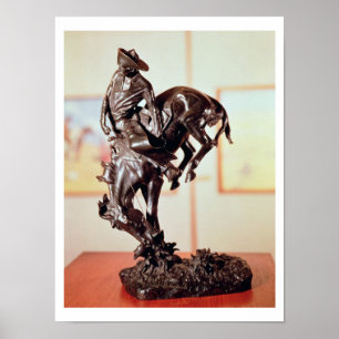 Bronco-Buster (bronze) Poster