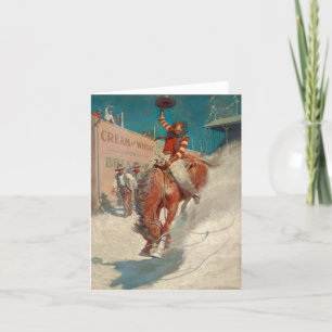 Bronco Buster by Newell Convers Wyeth Thank You Card