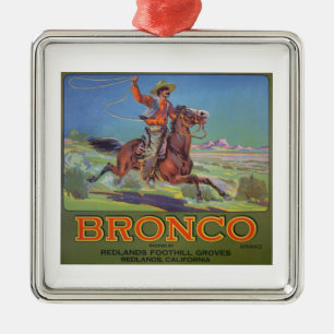 'Bronco Oranges', c.1900 (colour litho) Metal Ornament