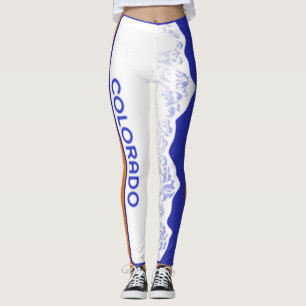 Bronco Theme Tag 90 degree full bleed centre Leggings