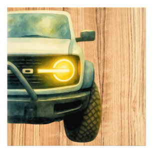 Bronco Wood Photo Print