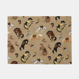 Broncs and Cowboys Doormat